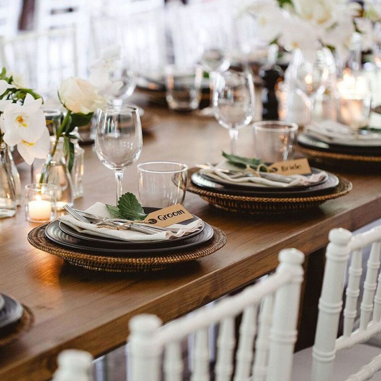 Jarrah Timber Trestle Table – Rosie Pose Event Hire | Luxe Wedding Hire